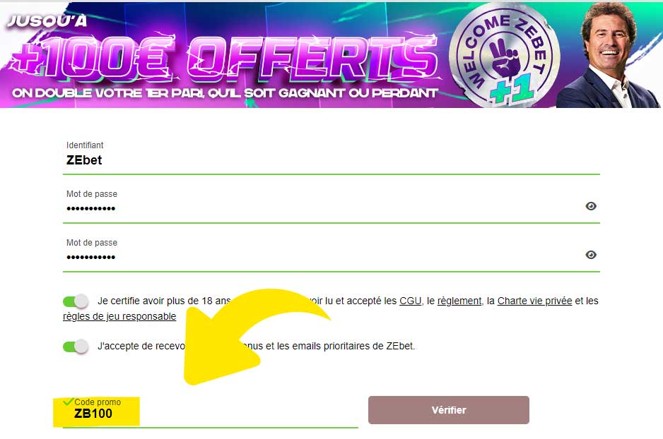 ᐅ Code promo ZEbet : ZB100 | 100€ de bonus en Novembre 2024 | ZEbet®