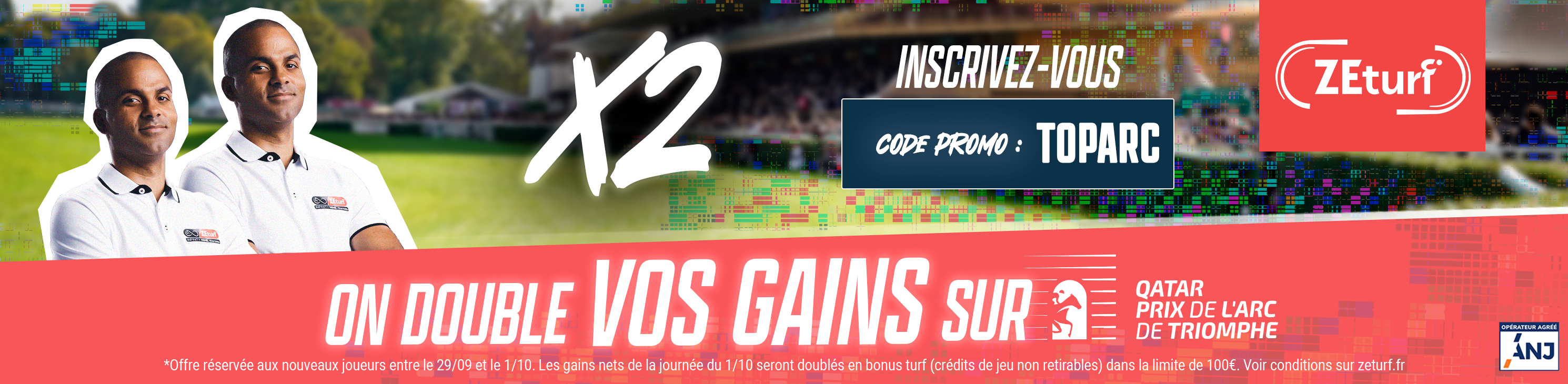 ZEturf® - Gains doublés QPAT23